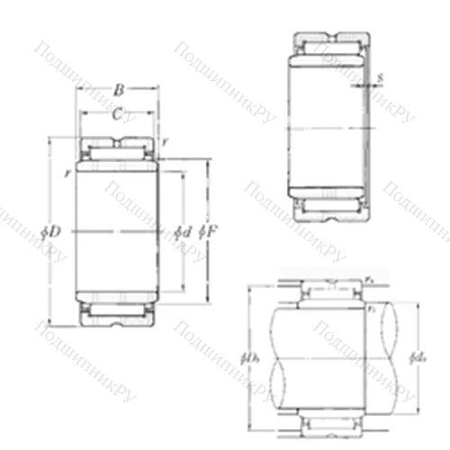 Подшипник игольчатый радиальный MR 14817848+MI-12814848