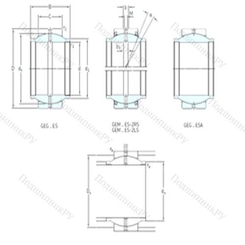 Подшипник скольжения сферический GEM 30ES-2RS