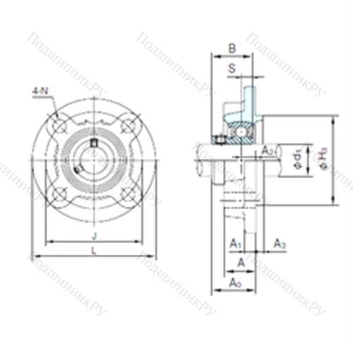 Подшипниковый узел шариковый радиальный BFC 204
