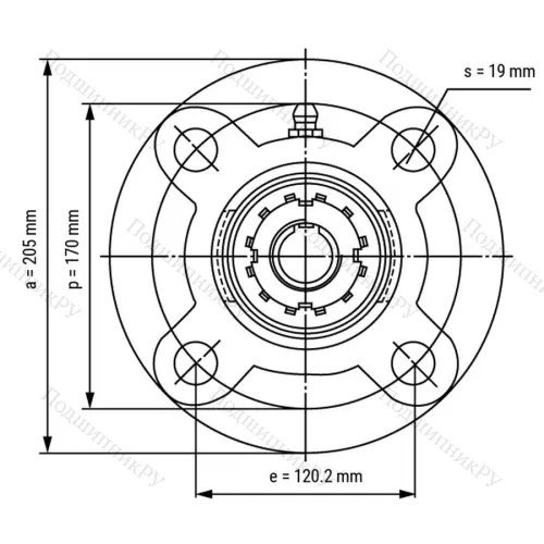 Подшипниковый узел UKFC 213+H 2313 - Вал: 60 мм