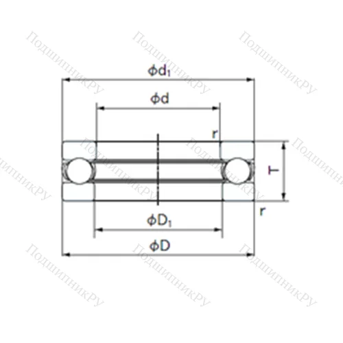 Подшипник шариковый упорный 3922