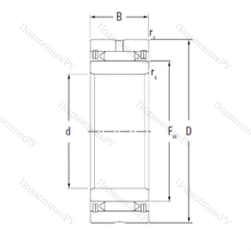 Подшипник игольчатый радиальный NA 1050