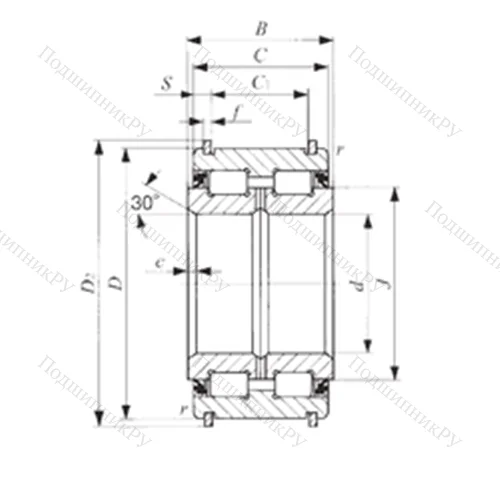 Подшипник роликовый радиальный NAS 5060UU