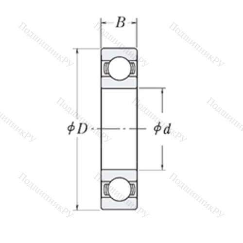 Подшипник шариковый радиальный XLJ 6.1/2