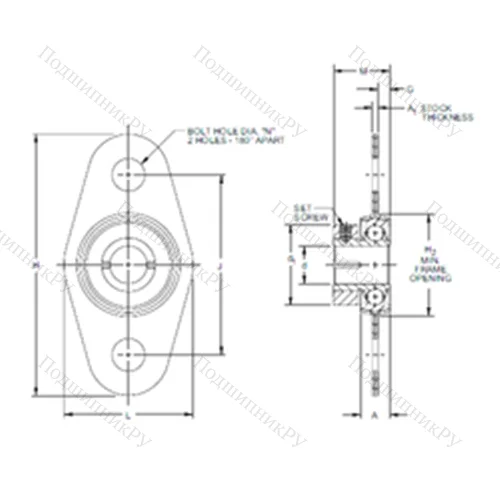Подшипниковый узел шариковый радиальный