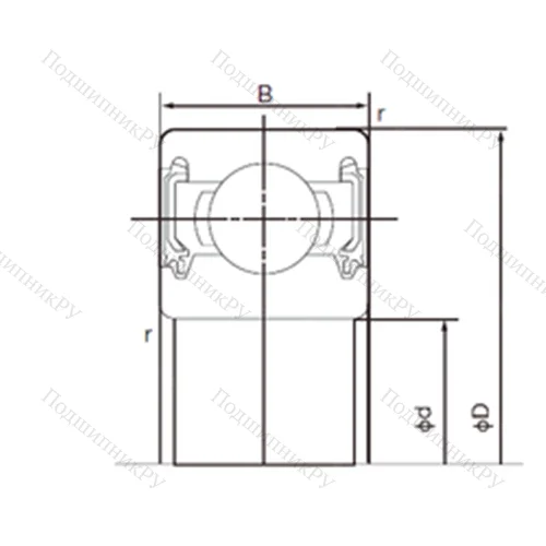 Подшипник шариковый радиальный 6310-2NKE