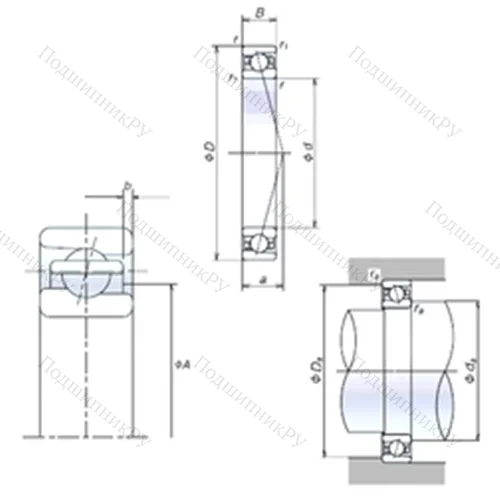 Подшипник шариковый радиально-упорный 35BER 19X