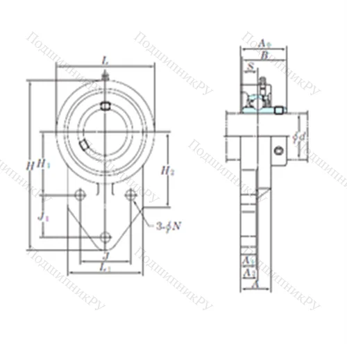 Подшипниковый узел шариковый радиальный UCFB 210-30