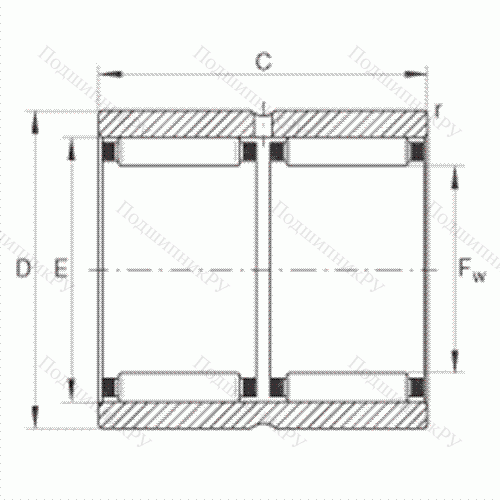 Подшипник роликовый игольчатый RNAO 35X 47X 32-ZW-ASR 1