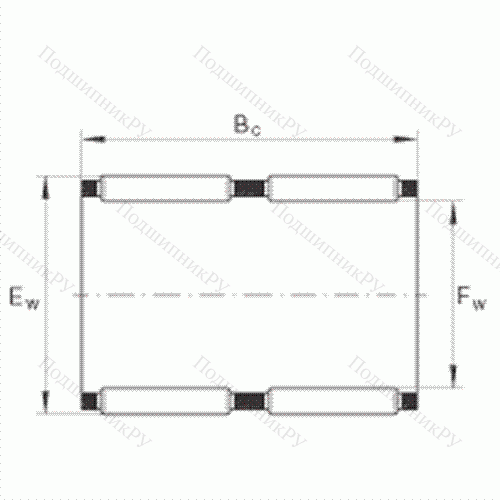 Подшипник роликовый игольчатый без колец